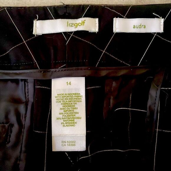 Liz golf Audra Black and White Window Pane Check Golf Shorts - Picture 6 of 7